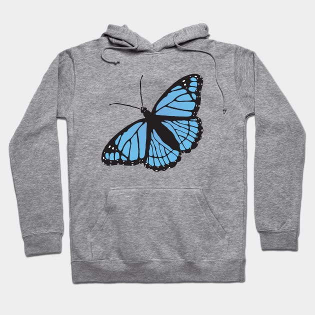 Blue viceroy butterfly Hoodie by Bwiselizzy